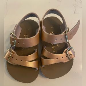 Salt water size 2 walker rose gold sandals